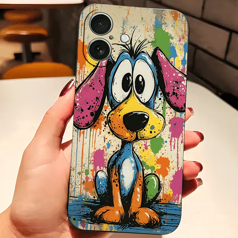 Graffiti Colored Puppy TPU Pho - Mini Pc Case ulasan dan harga