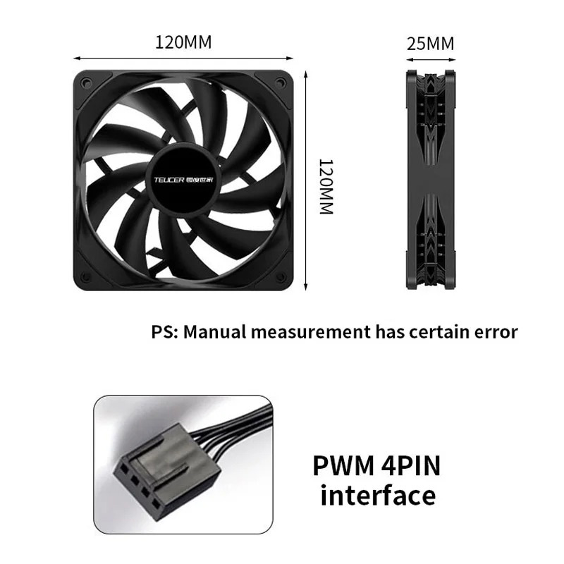 Teucer 12cm Chassis Fan PWM Co - Case Fan Controller ulasan dan harga