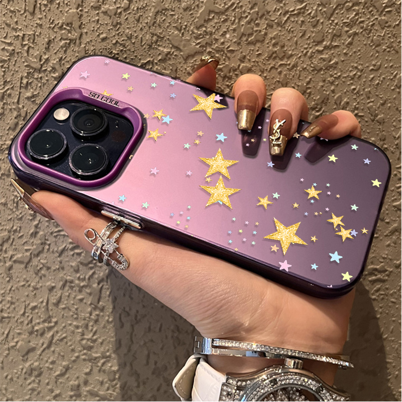 Colorful Star Pattern Matte Ha - Matte Pc Case ulasan dan harga